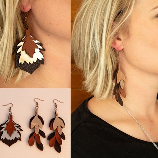 Leather earrings