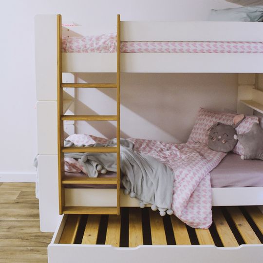 Duett Kids Furniture Bunk Bed, Raised Bunk Bed