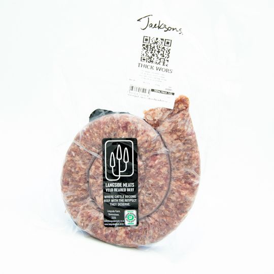 Grass-Fed Beef Thick Wors (500g)