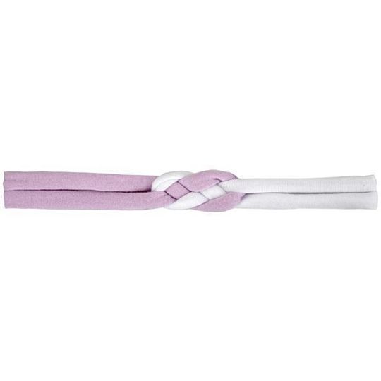 Knotted Headband / Girls - Pink and White - M0047