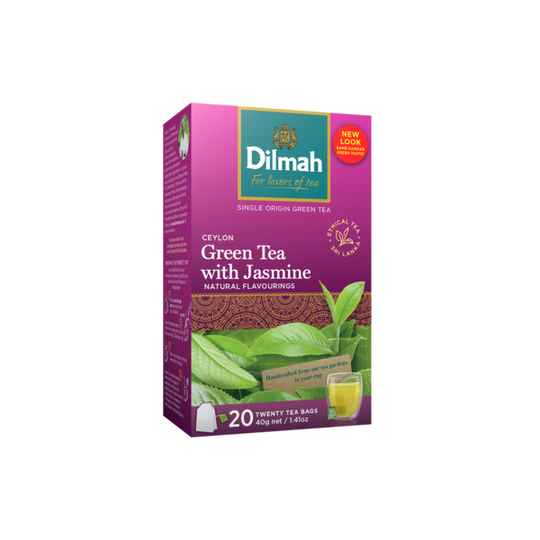 Dilmah Ceylon Green Tea with Jasmine (20 x 2g tagged tea bags)
