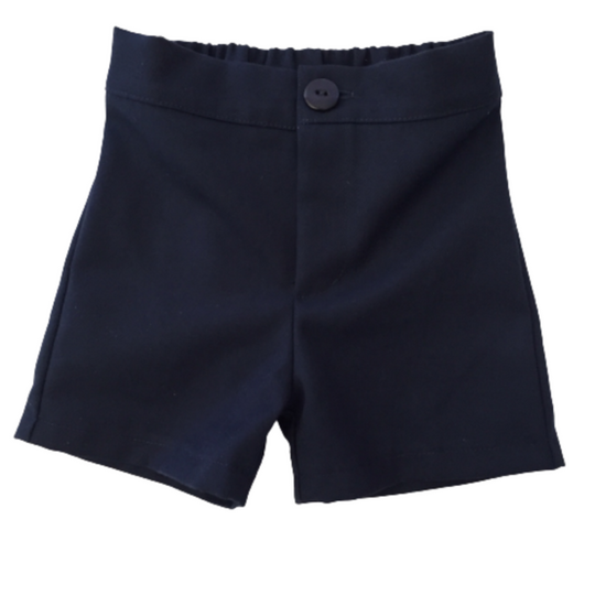 Formal baby boy shorts - Navy / Tan