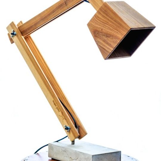Timber and Concrete Desk lamps