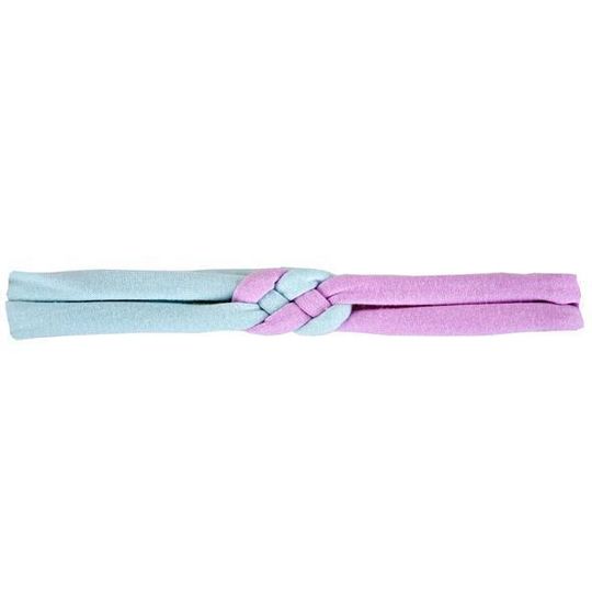 Knotted Headband / Girls - Sky Blue and Pink - M0195