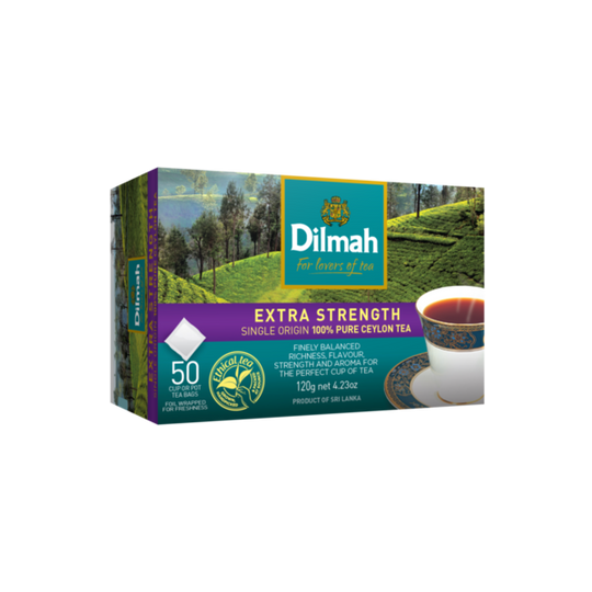 Dilmah Extra Strength Premium Ceylon (50 x 2.4g) taggless tea bags
