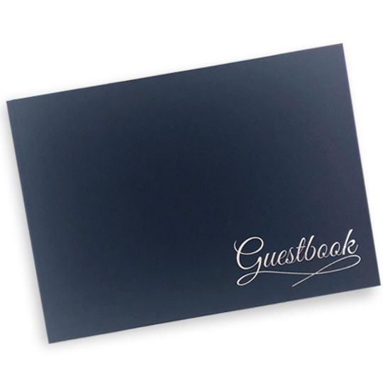 Guest Book - navy English