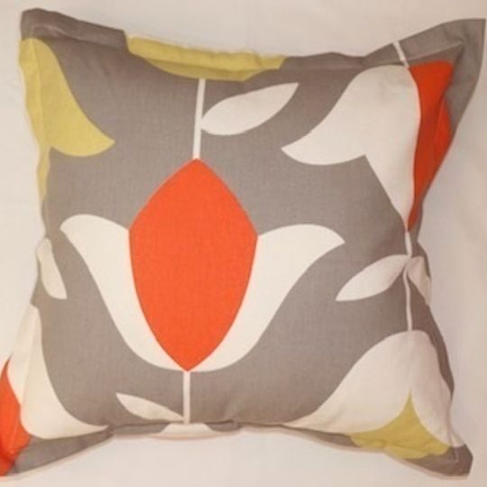 orange tulip cushion cover
