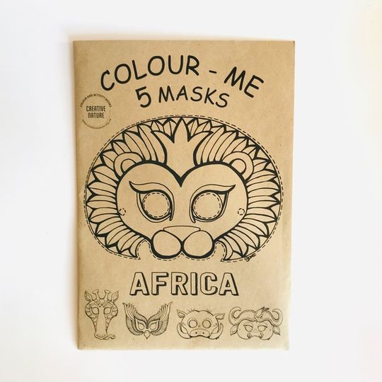 Colour-in African Mask Sets
