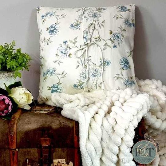 White green and blue Cushions