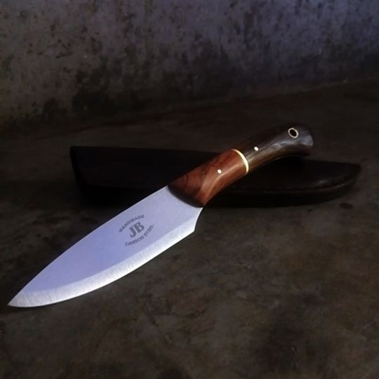 Bird and Trout Knife with leather sheath