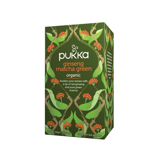Pukka Organic Ginseng & Matcha Green Tea (box of 20 teabags)