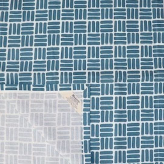 Teal weave runner printed on 100% cotton