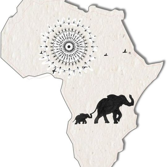 Set of 3 tags | Mandala African Shape