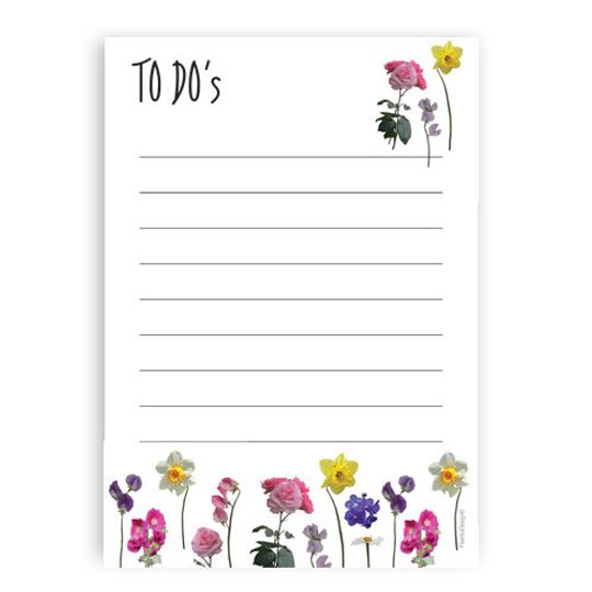 A6 Notebook - To Do's with single flowers