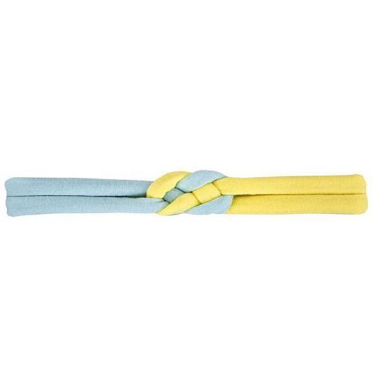 Knotted Headband / Girls - Sky Blue and Yellow - M0196