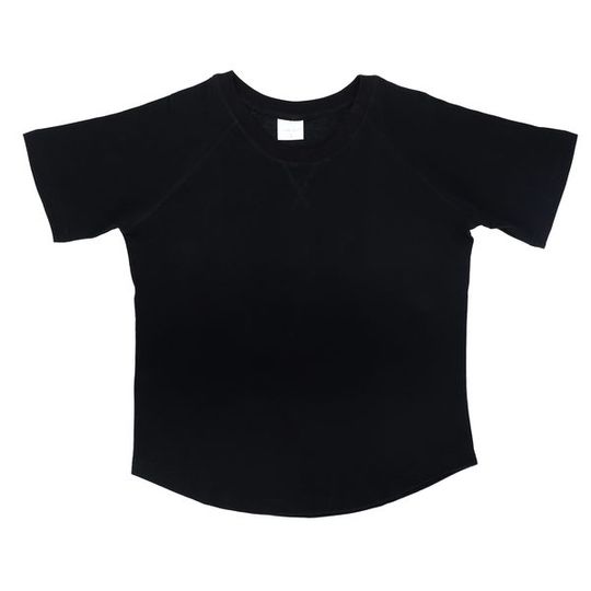 Ladies Short Sleeve - V-Detail Black